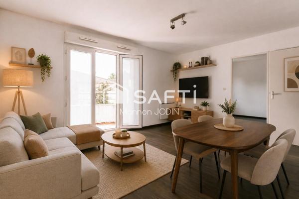 Appartement F2 avec balcon, cave et parking