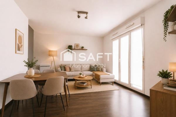 Appartement F2 avec balcon, cave et parking