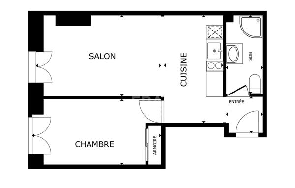 NICE - FLEURS : JOLI 2 PIÈCES AU CALME PROCHE MER