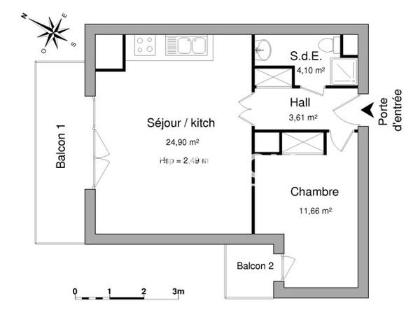 Location Appartement 2 pièces 44.27 m² - 8 RUE RASPAIL Sartrouville 78500