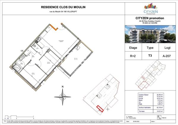 Appartement - 3 pièces - 62m²