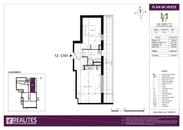 Appartement Récent * 2 Pièces * 44 M² * 44300 Nantes * 563 * 47 * 610,  
Nantes 44300