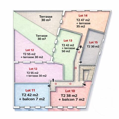 Appartement T1 à vendre  2 pièces - 47 m2 TRETS - 13