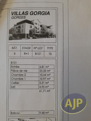 Location appartement Gorges : 795 € - AJP Immobilier Clisson