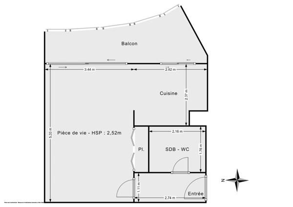 Ravissant studio de 33m2 carrez avec terrasse - Parking en sus - Rue Aristide Briand, Saint-Maurice