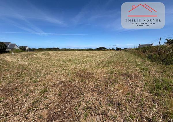 Terrain constructible de 1054 m² au calme à Lanmodez, hors lotissement