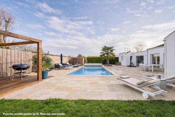 Maison contemporaine, 5 chambres, garage, piscine