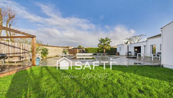 Maison contemporaine, 5 chambres, garage, piscine