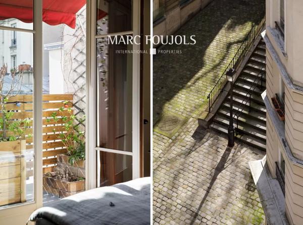 Paris XVIII – Lamarck/Junot – Duplex derniers étages avec terrasses