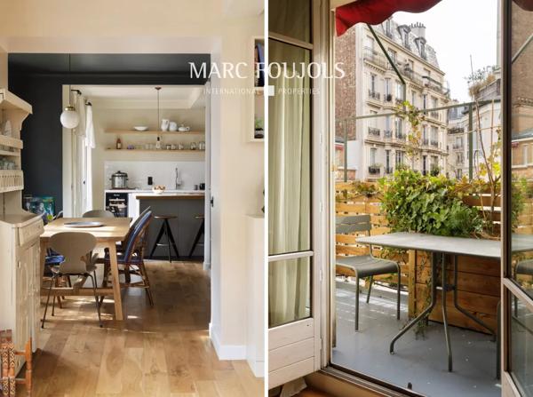 Paris XVIII – Lamarck/Junot – Duplex derniers étages avec terrasses