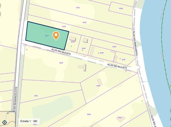 Terrain de loisir de 1299 m²