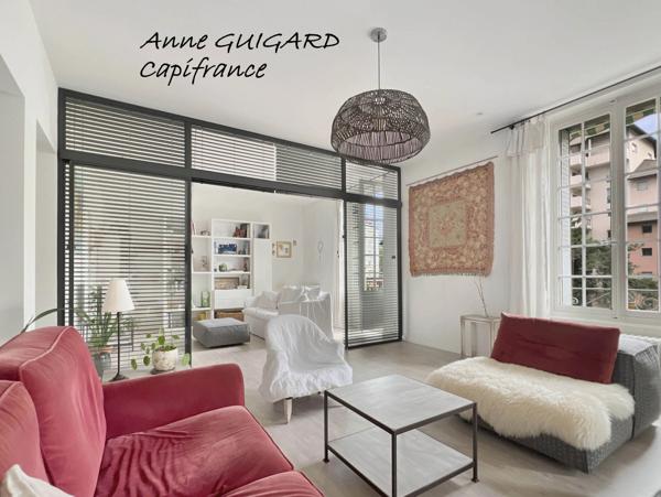 ANNECY (74) - Appartement 3/4 PIECES de 107m², Balcon plein sud, calme, cave, possibilité GARAGE "coup de coeur"