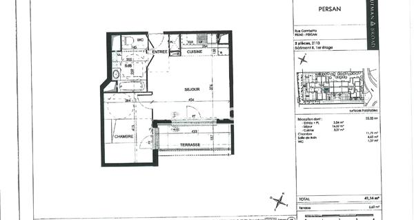 Location Appartement 2 pièces 41.14 m² - Persan 95340