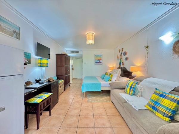 STUDIO RENOVE EN REZ DE JARDIN - ACCES PLAGES & PISCINES – RESIDENCE TYPE RESORT - SAINTE ANNE