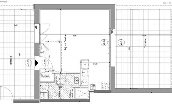 Appartement à vendre    1 pièce • 31,42 m2 Sathonay-Camp
