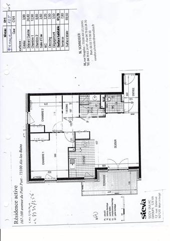 T3 avec terrasse dans résidence de standing