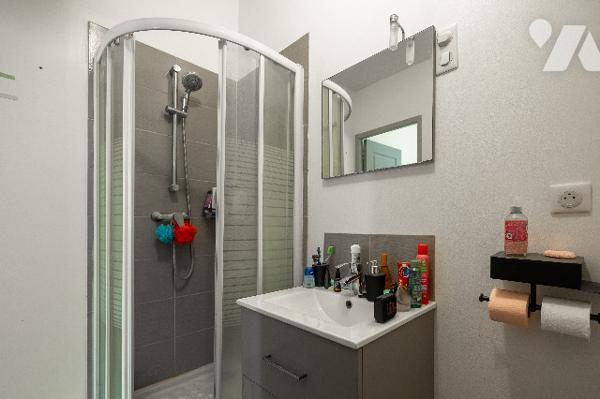 Appartement comprenant kitchenette donnant sur salon, une chambre et salle d'eau avec wc