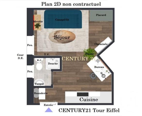 Appartement Studio à vendre  1 pièce - 18,77 m2 PARIS - 75007