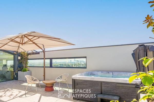 Triplex contemporain avec terrasses et vue panoramique