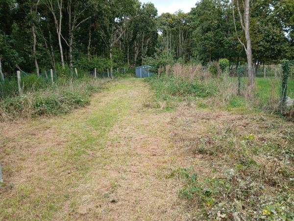 Limetz villez, vends terrain de loisirs de 1000m² environ avec abri de jardin.