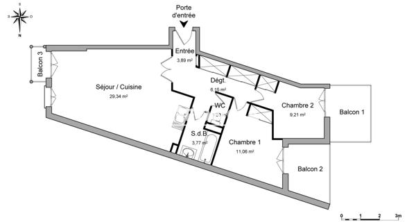 Location Appartement 3 pièces 64.75 m² - Pau 64000