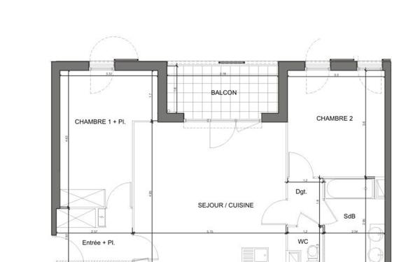 Appartement à vendre    3 pièces • 63,63 m2 Montpellier