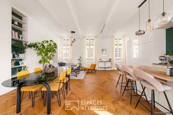 Appartement traversant rénové avec vue Fourvière