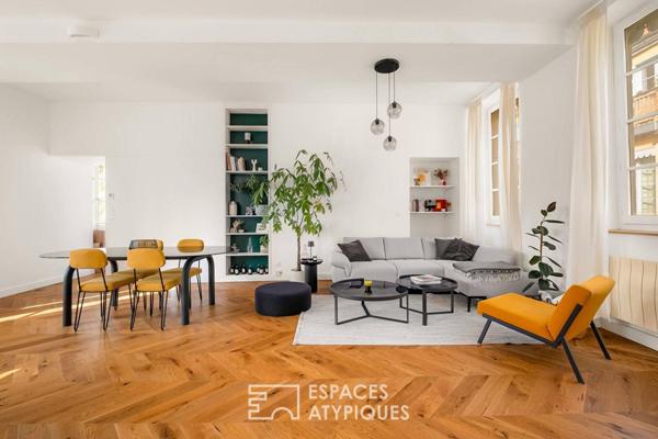 Appartement traversant rénové avec vue Fourvière