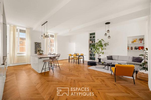 Appartement traversant rénové avec vue Fourvière