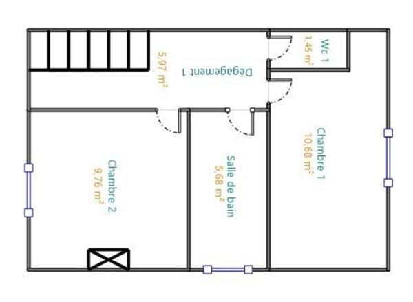 Firminy 42700  Maison de ville de 3 niveaux élevés sur cave 120m² habitables surface utile 108m² habitables surface carrez 4 chambres sur 202m² de terrain