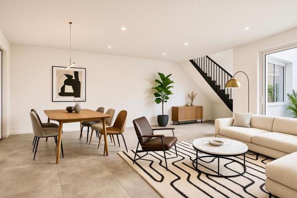 Maison neuve 4 chambres, bureau et jardin.