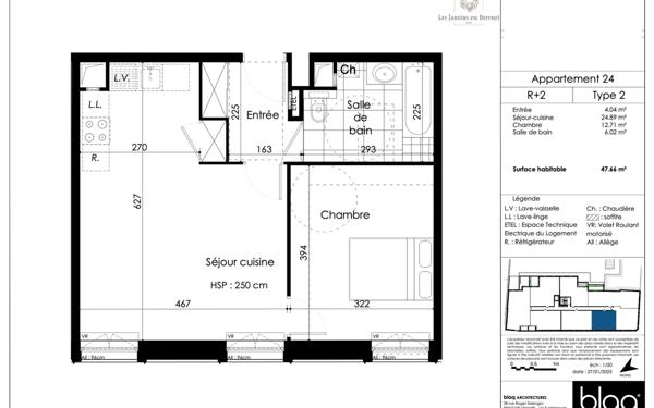 Appartement à vendre    2 pièces •  Arras