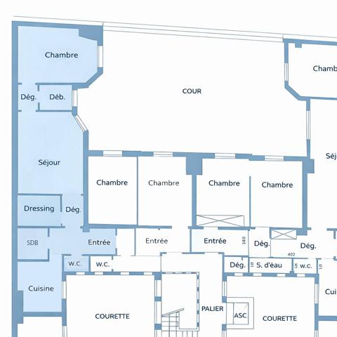 Charmant 2 pièces dernier étage avec ascenseur.