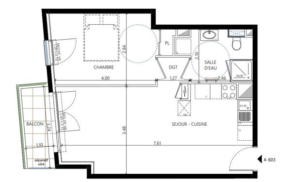 Appartement à vendre    2 pièces • 45 m2 Nice
