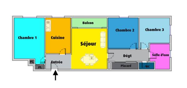 Colombes (92700) 4 pièces lumineux