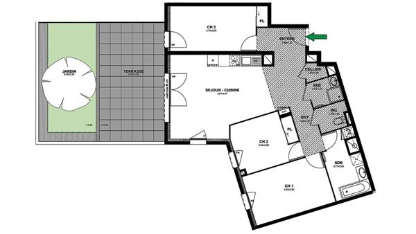Appartement à vendre 4 pièces 84 m² Thonon-les-Bains
