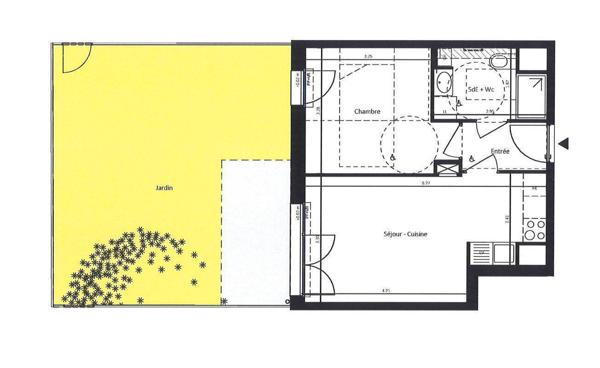 Appartement 2 pièces                                        - 44600 Saint-Nazaire Réf : 3612