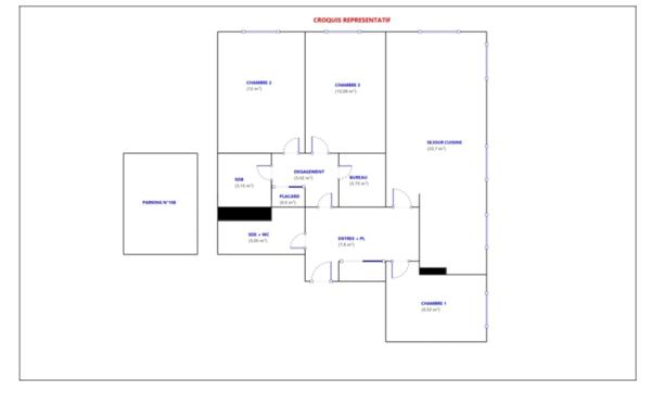 Appartement à vendre T4/T5 pièces PARIS 20EME ARRONDISSEMENT (75) en étage élevé avec vue panoramique