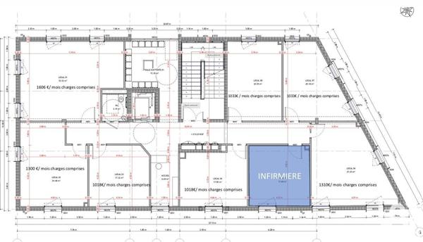 Location bureaux 45 m² Gardanne