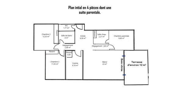 Appartement à vendre 4 pièces 87,87 m² Meudon