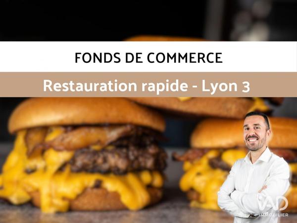 Restauration rapide à vendre 45 m² Lyon 3