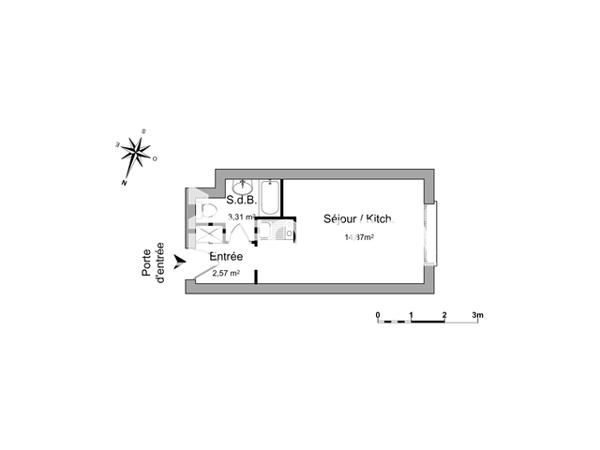 Location Studio 20.75 m² - 8 RUE DES GLACIERES Strasbourg 67000