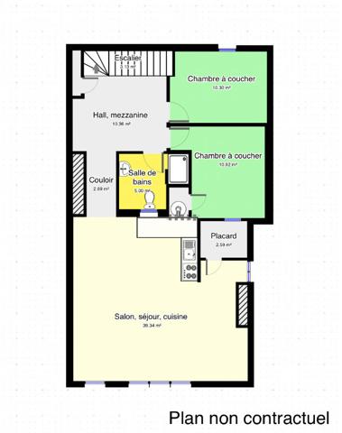 Appartement BRISSAC QUINCE 3 pièce(s) 63.38 m2