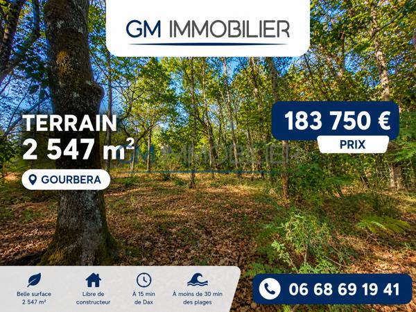TERRAIN CONSTRUCTIBLE 2 547 m²