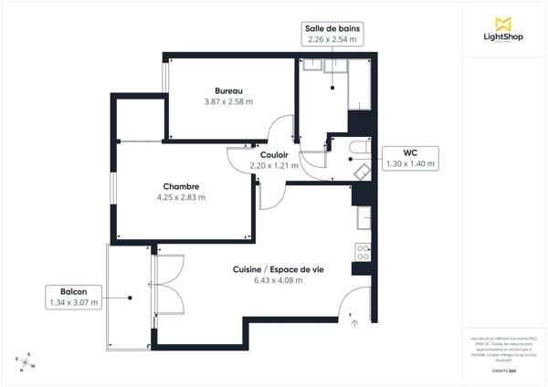Appartement 3 pièces de 55 m² - Balcon et parking - Avenue de Paris, Villejuif