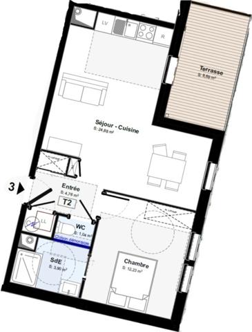 Achat appartement Rochefort - 2 pièce(s) - 47 m² - 187 700 €