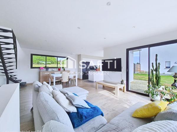 Grande maison contemporaine lumineuse de 160m² avec vie de plain-pied