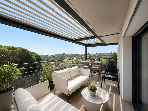 Les Pennes Mirabeau - T2 de 38.70 m2 + terrasse avec vue panoramique et garage double