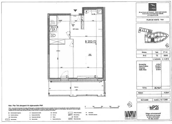 Appartement Saint Nazaire 2 pièce(s) 47 m2