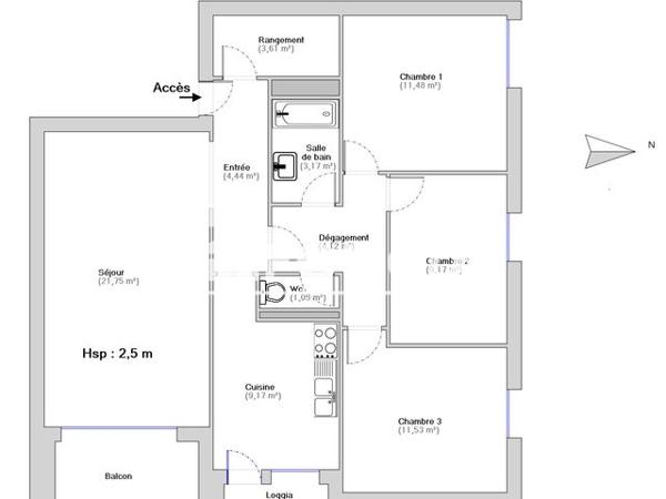 Location Appartement 4 pièces 86.8 m² - 10 A 16 AVENUE JEAN MOULIN Bourg Les Valence 26500